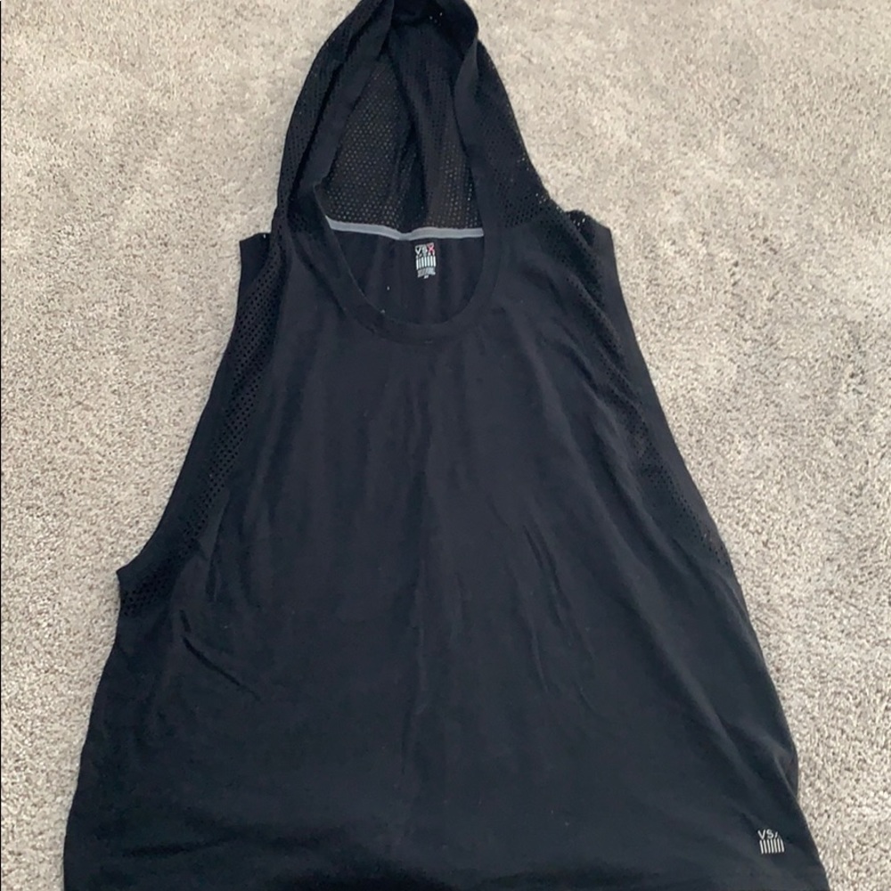Victoria secrets sleeveless hoodie mesh top women